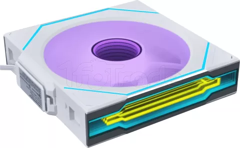 Photo de Lot de 3 Ventilateurs de boitier Lian Li Uni Fan SL-Infinity Wireless RGB - 12cm (Blanc)