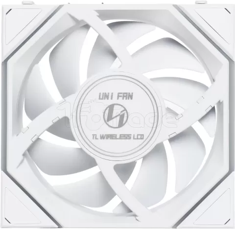 Photo de Lot de 3 Ventilateurs de boitier Lian Li Uni Fan TL Wireless LCD Reverse RGB - 12cm (Blanc)
