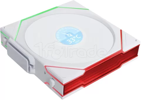 Photo de Lot de 3 Ventilateurs de boitier Lian Li Uni Fan TL Wireless LCD RGB - 12cm (Blanc)