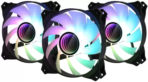 Photo de Lot de 3 Ventilateurs de boitier Zalman IF120 RGB - 12cm (Noir)