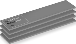 Photo de Lot de 4 Pads Thermiques Arctic TP-4 120x20x1mm (Gris)