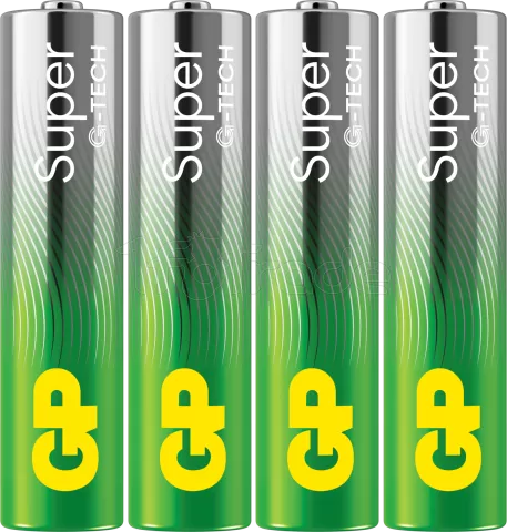 Photo de Lot de 4 piles Alcaline GP Batteries Super type AAA (LR3) 1,5V