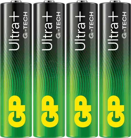 Photo de Lot de 4 piles Alcaline GP Batteries Ultra Plus type AAA (LR3) 1,5V