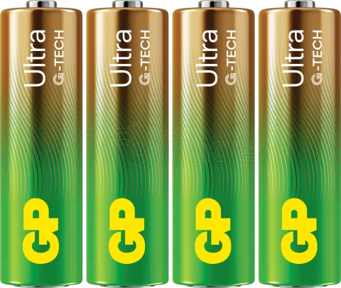 Photo de Lot de 4 piles Alcaline GP Batteries Ultra type AA (LR6) 1,5V