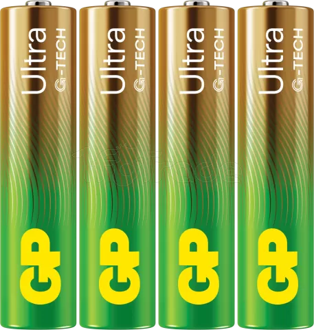 Photo de Lot de 4 piles Alcaline GP Batteries Ultra type AAA (LR03) 1,5V