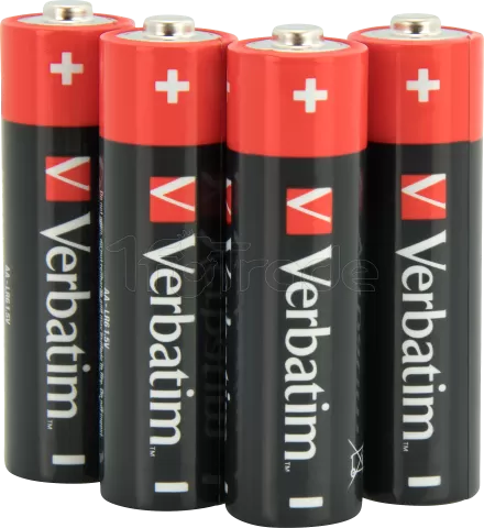 Photo de Lot de 4 piles Alcaline Verbatim Premium type AA (LR6) 1,5V (Bulk)