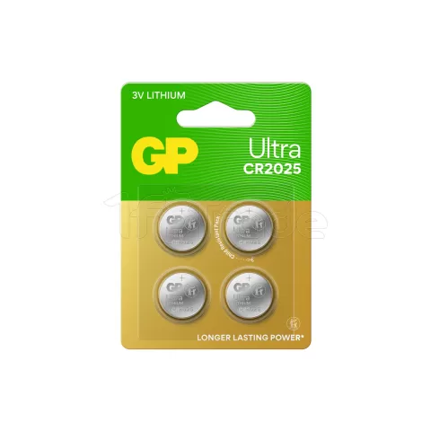 Photo de Lot de 4 Piles plates GP Batteries Ultra CR2025