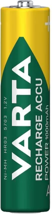 Photo de Lot de 4 piles rechargeables Varta Recharge Accu Power type AAA (LR3) 1000mAh