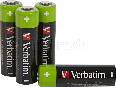 Photo de Lot de 4 piles rechargeables Verbatim Premium type AA (LR6) 1,2V 2500mAh