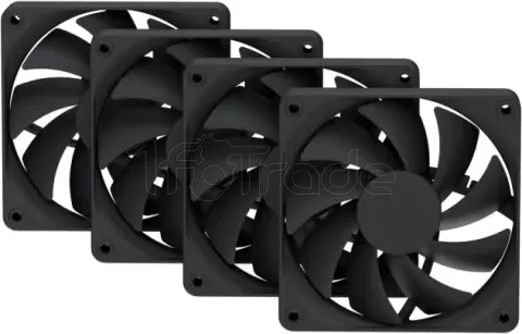 Photo de Lot de 4 Ventilateurs de boitier Hyte FA12 - 12cm (Noir)