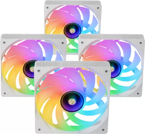 Photo de Lot de 4 Ventilateurs de boitier Mars Gaming MF-SI RGB - 12cm (Blanc)