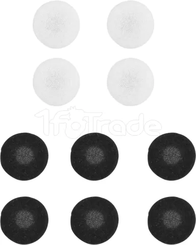 Photo de Lot de 5 paires d'Embouts/Bonnettes de rechange pour Ecouteurs T'nB (Noir/Blanc)