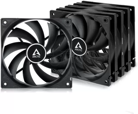 Photo de Lot de 5 Ventilateurs de boitier Arctic F12 PWM - 12cm (Noir)