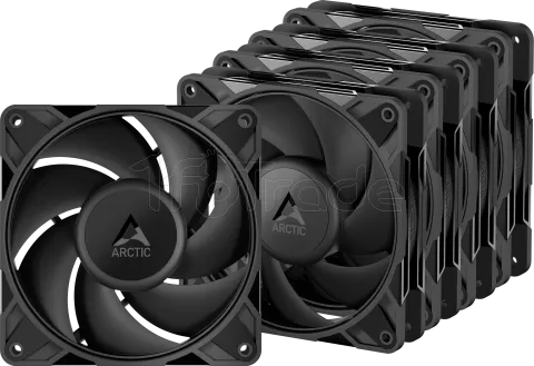 Photo de Lot de 5 Ventilateurs de boitier Arctic P12 Pro PST - 12cm (Noir)