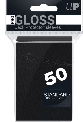 Photo de Lot de 50 Sleeves Ultra Pro Pro-Gloss Format Standard 66x91mm (Noir)