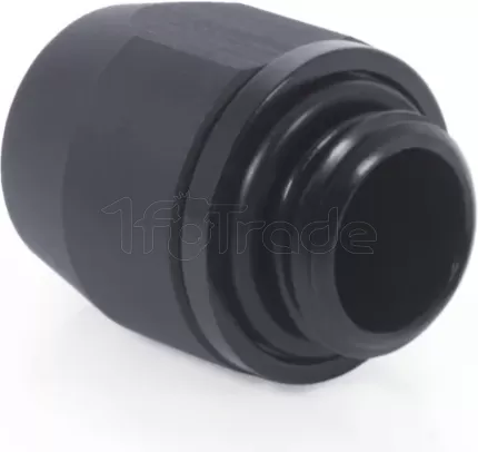 Photo de Lot de 6 Raccords à compression pour Tube Ø7,6/12,7mm - G1/4" Alphacool HF TPV Metal (Noir)