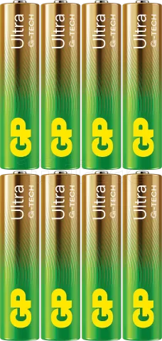 Photo de Lot de 8 piles Alcaline GP Batteries Ultra type AAA (LR03) 1,5V