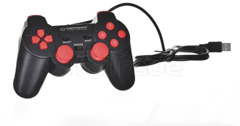 Photo de Manette de jeu Esperanza Warrior EGG102 (Noir/Rouge)