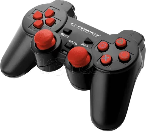 Photo de Manette de jeu filaire Esperanza Corsair EG106 (Noir/Rouge)