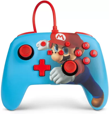 Photo de Manette de jeu filaire PowerA Enhanced Mario Punch pour Nintendo Switch (Bleu)