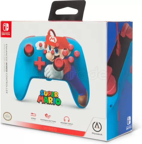 Photo de Manette de jeu filaire PowerA Enhanced Mario Punch pour Nintendo Switch (Bleu)