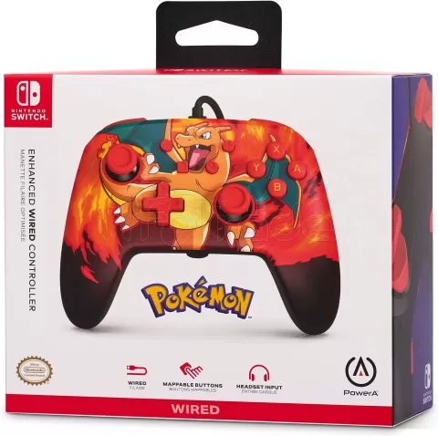 Photo de Manette de jeu filaire PowerA Enhanced Pokemon Charizard Vortex pour Nintendo Switch/PC