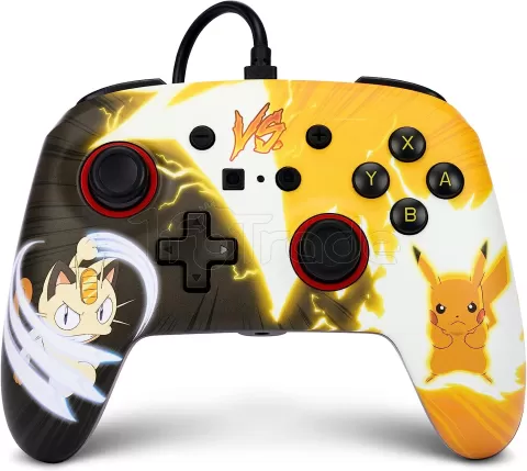 Photo de Manette de jeu filaire PowerA Enhanced Pokemon Pikachu VS Meowth pour Nintendo Switch/PC