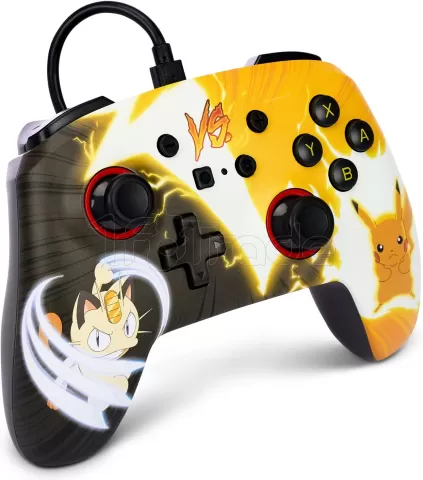 Photo de Manette de jeu filaire PowerA Enhanced Pokemon Pikachu VS Meowth pour Nintendo Switch/PC