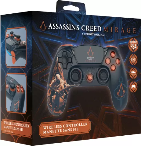 Photo de Manette de jeu sans fil Freaks and Geeks Assassin's Creed Mirage pour PS4 (Noir)