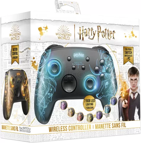 Photo de Manette de jeu sans fil Freaks and Geeks Harry Potter Patronus pour Nintendo Switch (Noir)