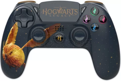 Photo de Manette de jeu sans fil Freaks and Geeks Hogwarts Legacy pour PS4 (Bleu/Or)