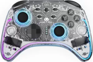 Photo de Manette de jeu sans fil Freaks and Geeks Polychroma (Transparent)