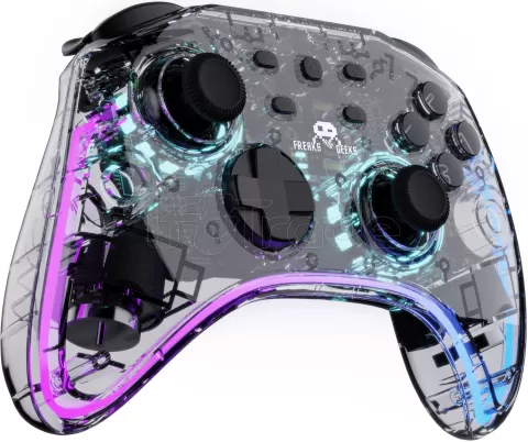 Photo de Manette de jeu sans fil Freaks and Geeks Polychroma (Transparent)