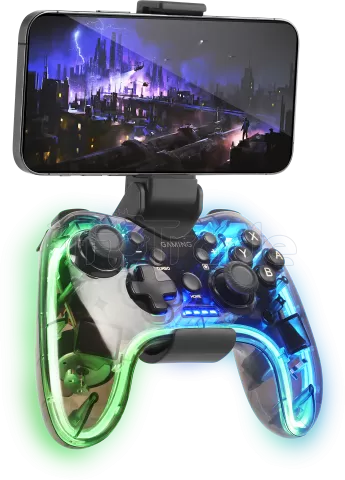 Photo de Manette de jeu sans fil Mars Gaming MGP-BT RGB (Transparent)