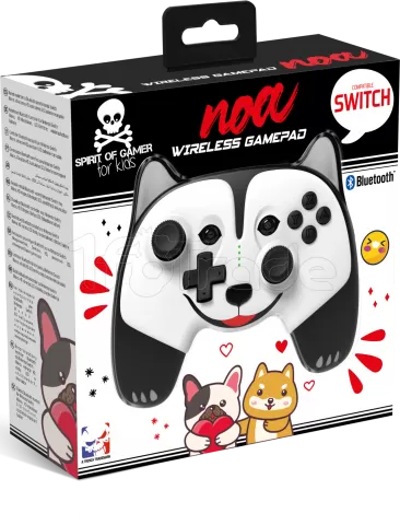 Photo de Manette de jeu sans fil Spirit of Gamer Noa pour Nintendo Switch (Noir/Blanc)