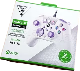 Photo de Manette de jeu Turtle Beach React-R pour Xbox (Blanc/Violet)