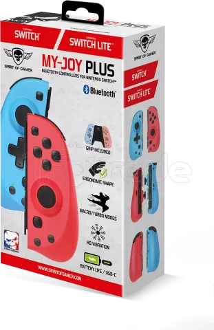 Photo de Manettes Spirit of Gamer My-Joy Plus pour Nintendo Switch (Noir)