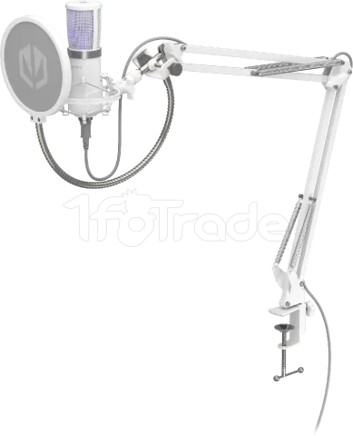 Photo de Microphone Endorfy Solum Streaming Onyx avec bras de montage (Blanc)