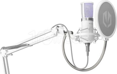 Photo de Microphone Endorfy Solum Streaming Onyx avec bras de montage (Blanc)