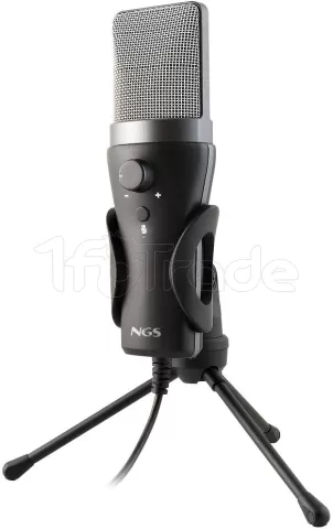 Photo de Microphone sur pied NGS MS120 USB (Noir)