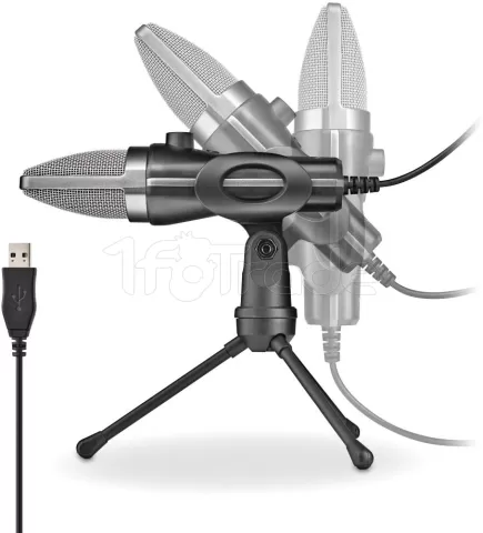 Photo de Microphone sur pied NGS MS120 USB (Noir)