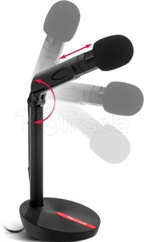 Photo de Microphone sur pied Spirit of Gamer Eko Gaming and Live Streaming (Noir/Rouge)