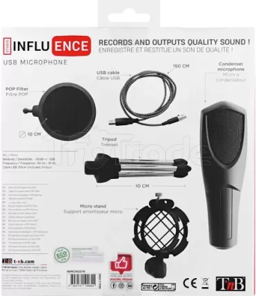 Photo de Microphone sur pied T'nB Influence (Noir)