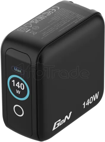 Photo de Mini chargeur secteur GaN Verbatim avec écran x3 USB C + x1 USB A 100W + cable inclus