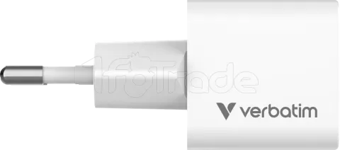 Photo de Mini chargeur secteur Verbatim GaN USB-C 20W (Blanc)