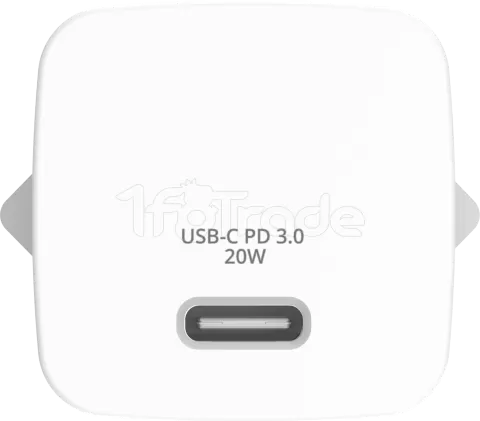 Photo de Mini chargeur secteur Verbatim GaN USB-C avec cable USB-C 20W (Blanc)