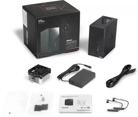 Photo de Mini PC/Barebone ASRock DeskMini X600 USB4 (Noir)