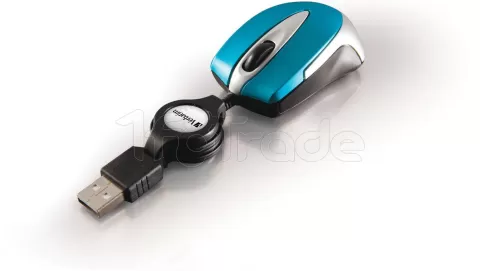 Photo de Mini Souris filaire (rétractable) Verbatim Go Mini (Bleu)