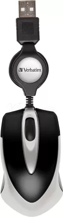 Photo de Mini Souris filaire (rétractable) Verbatim Go Mini (Noir)