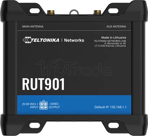 Photo de Modem Routeur industriel Wifi Dual SIM 4G Teltonika RUT901 (Noir)